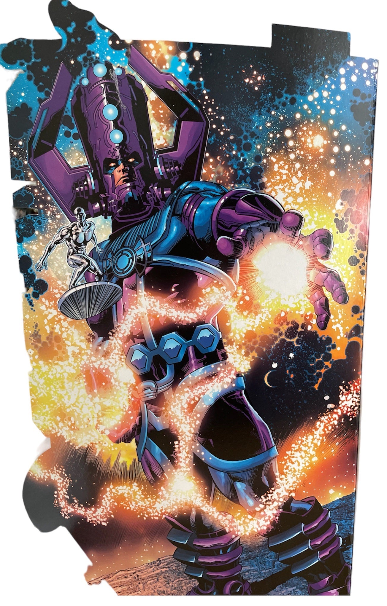 Vintage Marvels 2009 Masterworks 001 - 19 Inch Electronic Galactus Electronic Highly Detailed Poseable Action Figure With 3 3/4" Silver Surfer Figure - Brand New Factory Sealed Shop Stock Room Find