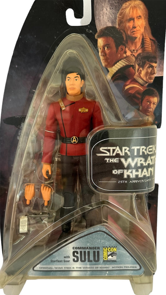 Vintage Art Asylum 2007 Star Trek The Wrath Of Khan 25th Anniversary Commander Hikaru Sulu Action Figure - Factory Sealed Shop Stock Room Find