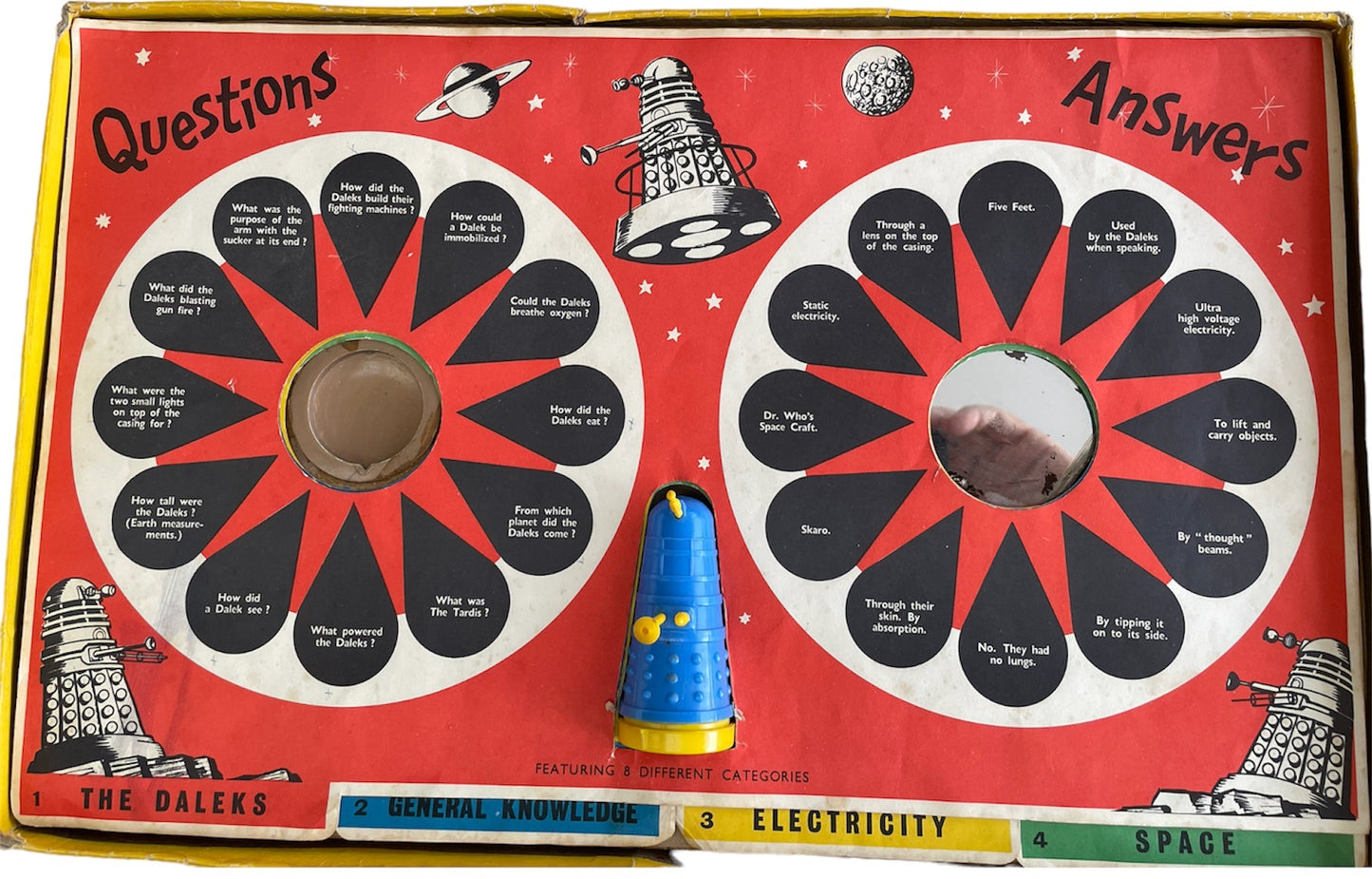 Vintage Doctor Dr Who 1965 The Dalek Oracle - Quiz Game For All The Family - You Ask The Question - The Dalek Answers -Very Good Condition - Complete In The Original Box