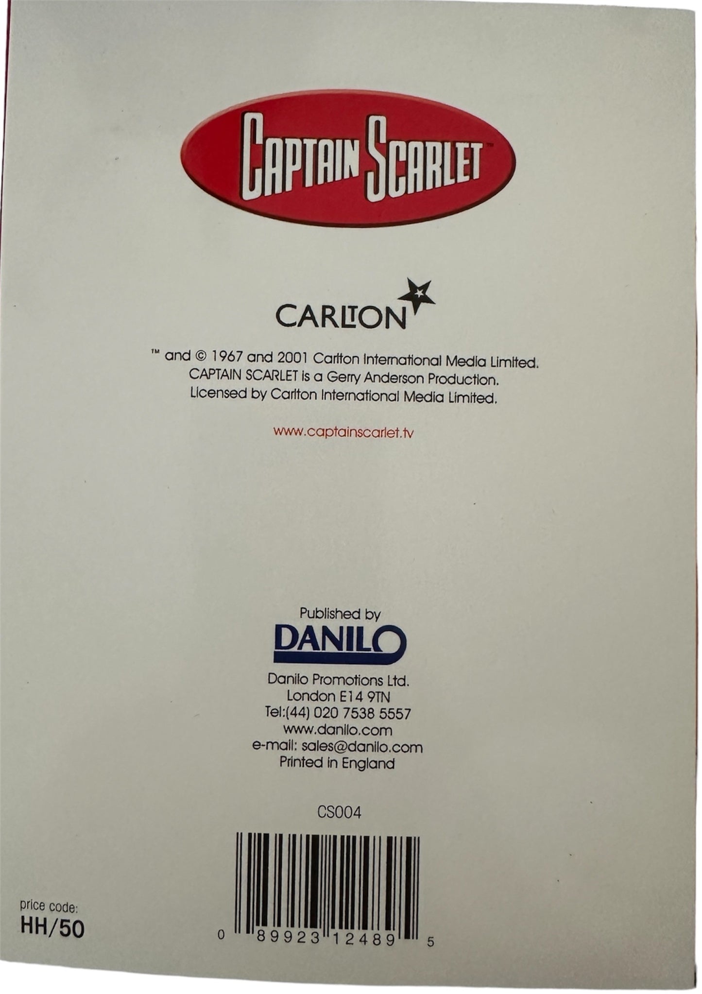 Vintage 2001 Gerry Andersons Captain Scarlet And The Mysterons Birthday Wishes Card - With Badge - Former Shop Stock (Copy)