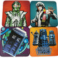Vintage Halfmoon 1996 Dr Who Set Of Four Different Mug Mats Drink Coasters Featuring The 4th Doctor - Shop Stock Room Find