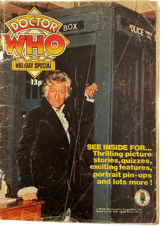 Vintage Doctor Who Holiday Special 1974 - Featuring Jon Pertwee A The Dr - Very Good Condition - Ultra Rare Highly Collectable Magazine.