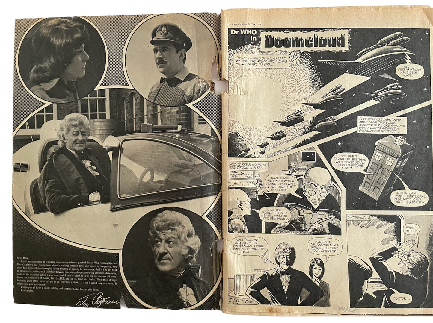 Vintage Doctor Who Holiday Special 1974 - Featuring Jon Pertwee A The Dr - Very Good Condition - Ultra Rare Highly Collectable Magazine.