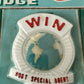 Vintage 1968 Century 21 Merchandise - Gerry Andersons Joe 90 WIN Most Special Agent - Shop Counter Badge Display Set Of Three - Factory Sealed