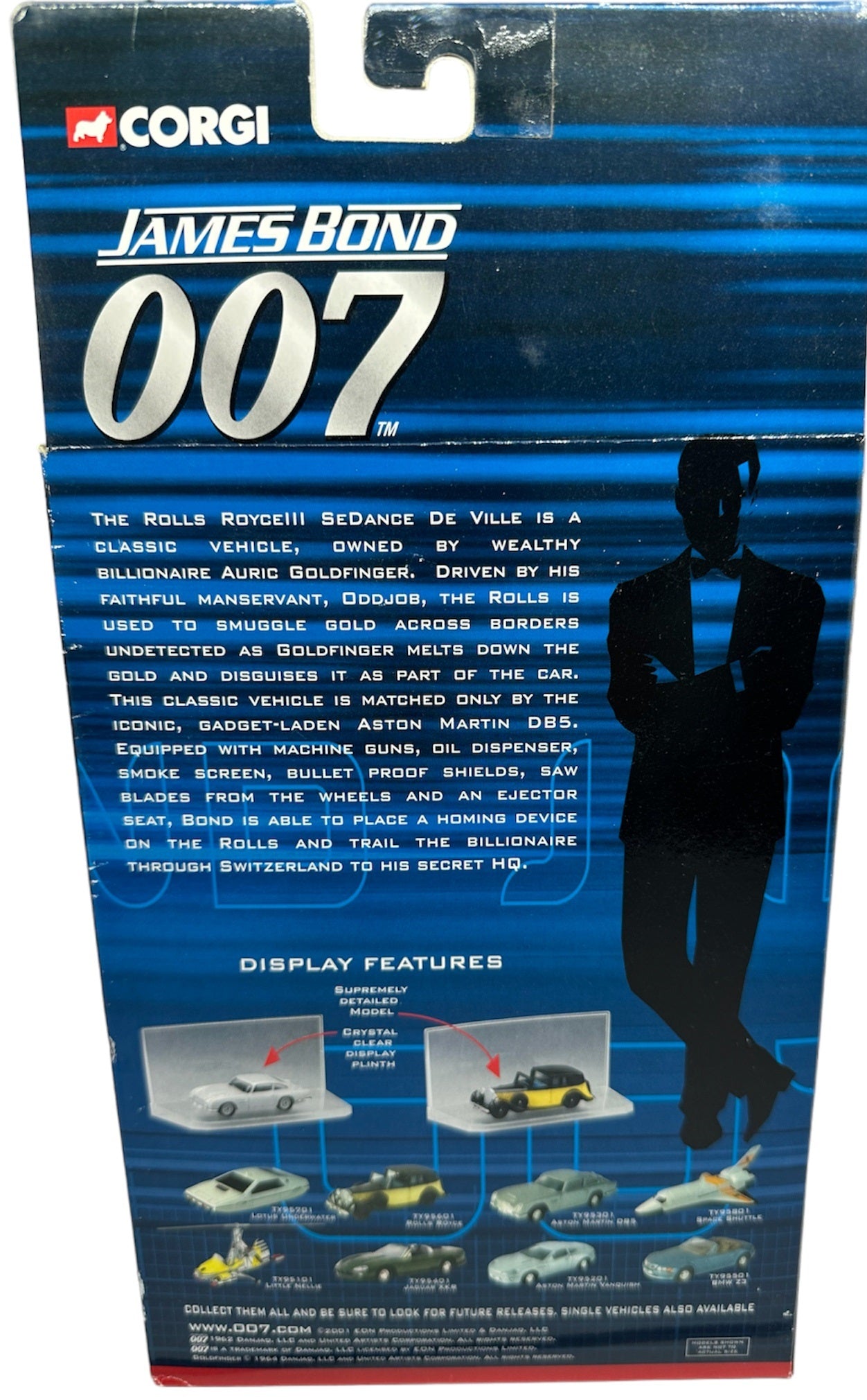 Vintage 2003 Corgi James Bond Goldfinger Set Of 2 1/50 Scale Die-cast Model Vehicles - The Aston Martin DB5 & The Rolls Royce SeDance De Ville - Plus 2 Hand Painted Figures - Set No. TY95902 - Shop Stock Room Find