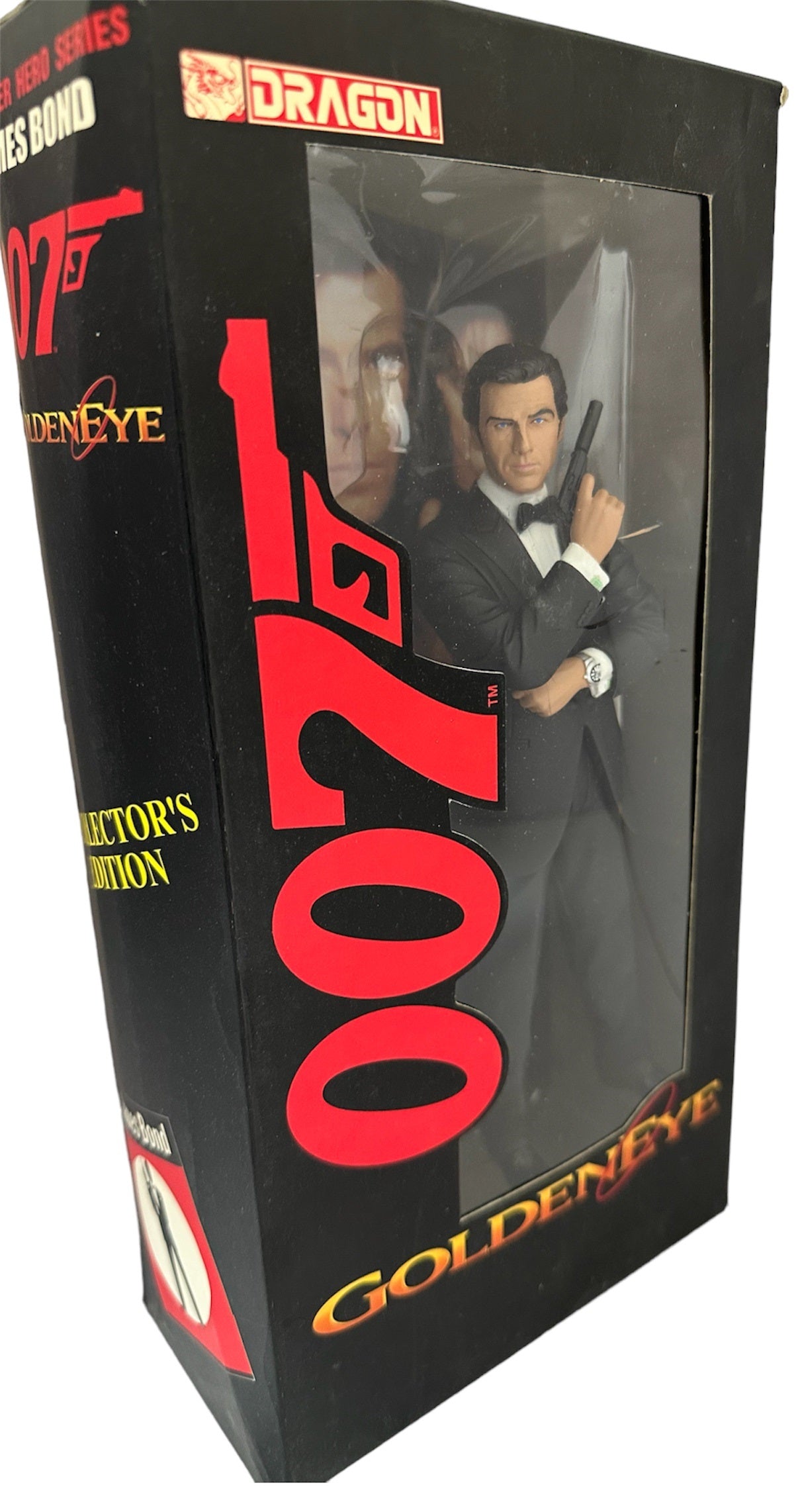 Vintage Dragon 1996 James Bond 007 Goldeneye - 1/9 Scale Hero Series - (Pierce Brosnan) James Bond 8 inch Figurine Collectors Edition - Factory Sealed Shop Stock Room Find