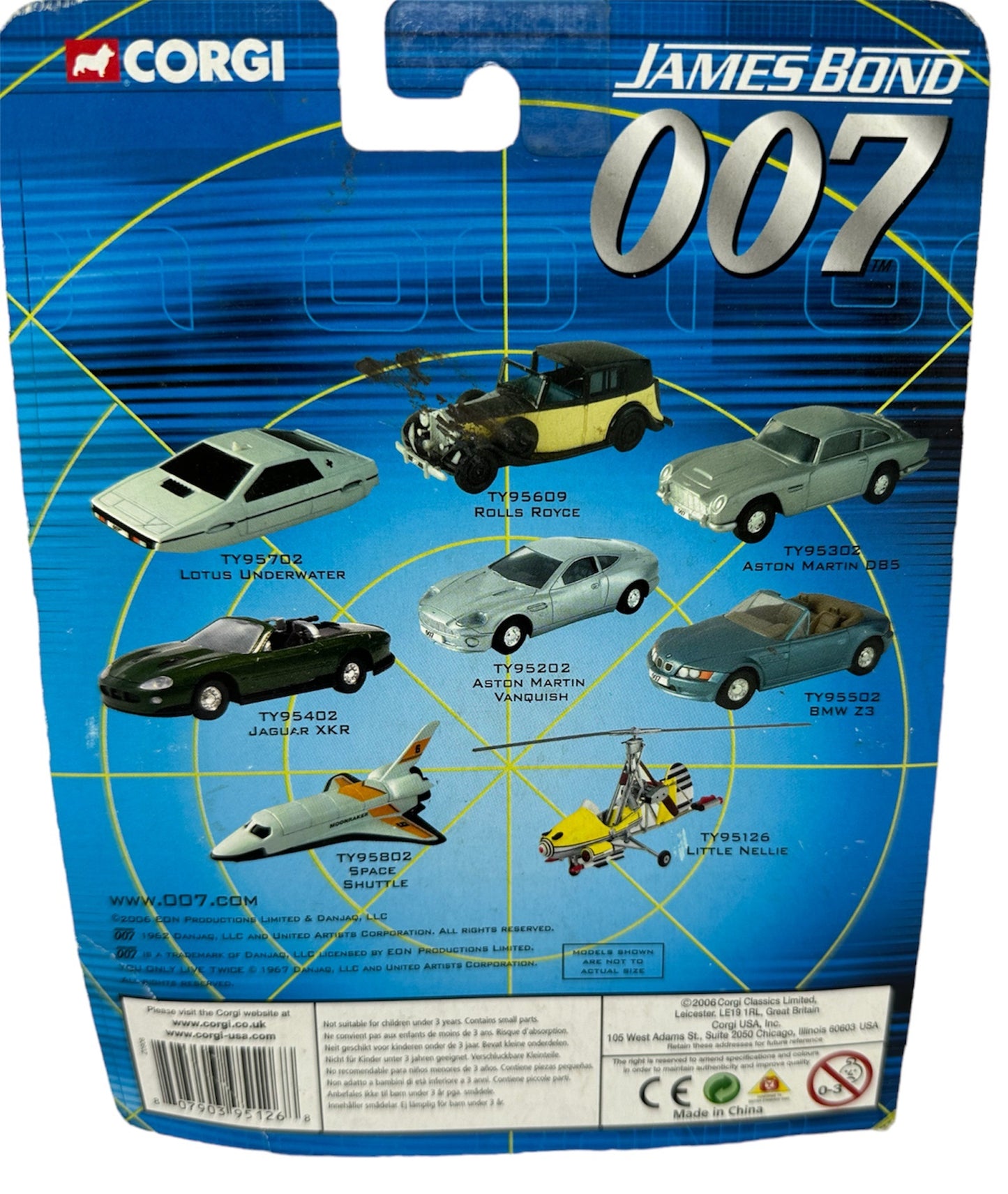 Vintage 2006 Corgi James Bond 007 - Your Only Live Twice - Little Nellie Gyrocopter 1:64 Scale Die-Cast Vehicle Replica Number TY95126 On Trivia Dial Pack - Factory Sealed Shop Stock Room Find