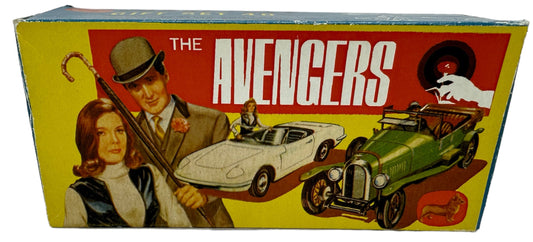 Vintage 1960's Corgi Toys Gift Set No. 40 The Avengers John Steeds Vintage 1927 Le Mans Bentley &amp; Emma Peels Lotus Elan Die-Cast Models With Mini Steed &amp; Emma Figures And 2 x Umbrellas - Fantastic Condition &amp; Comes in The Original Box