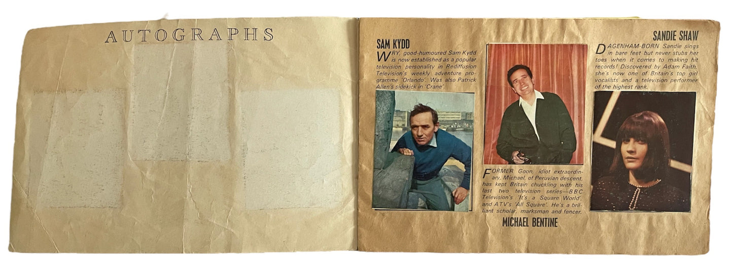 Vintage 1967 TV Comics My Super Book Of TV Stars - Complete With All Stickers - Very Good Condition