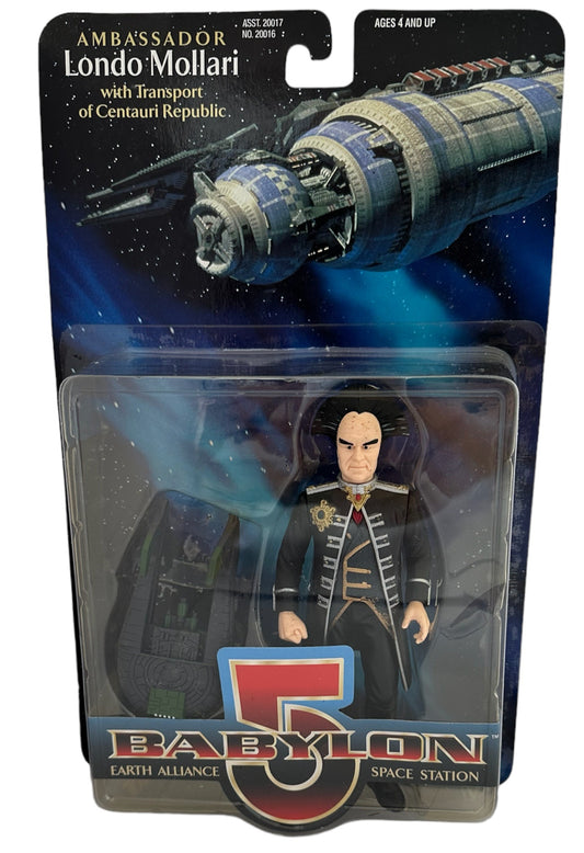 Vintage 1997 Babylon 5 Earth Alliance Space Station - Ambassador Londo Mollari Action Figure With Transport Of Centauri Republic - Brand New Factory Sealed Shop Stock Room Find