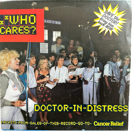 Vintage 1985 Dr Who Cares Save The Doctor A.Side Doctor In Distress, B.Side Doctor In Distress Instrumental, Record Shack Label Vinyl Record - Shop Stock Room Find