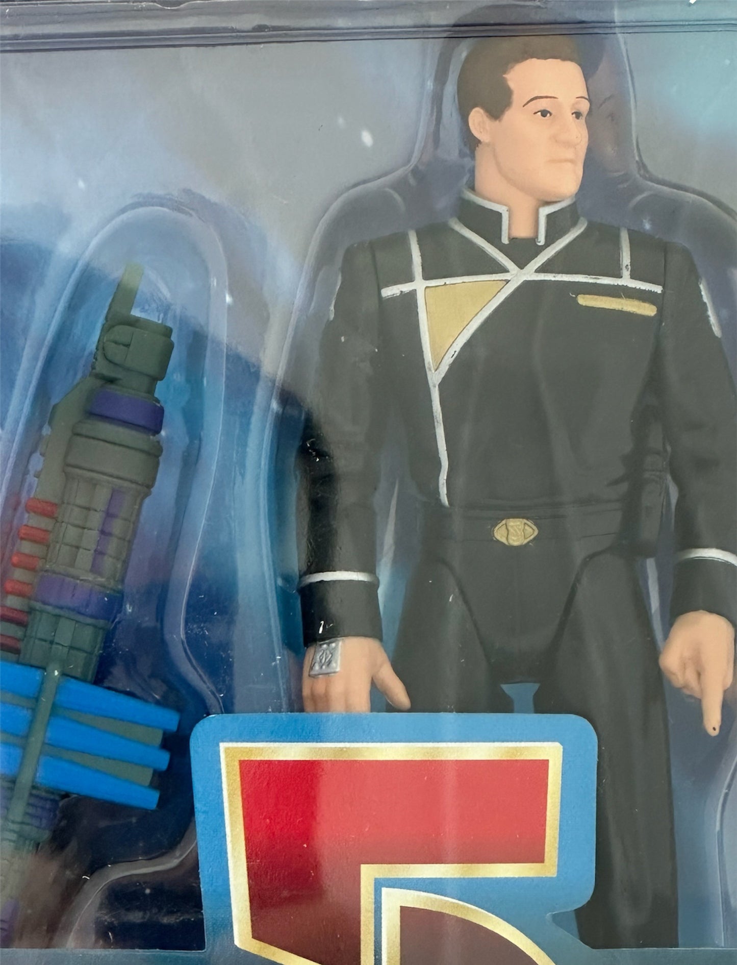 Vintage 1997 Babylon 5 Earth Alliance Space Station - Captain John Sheridan In EarthForce Uniform Action Figure With Babylon 5 Space Station - Brand New Factory Sealed Shop Stock Room Find