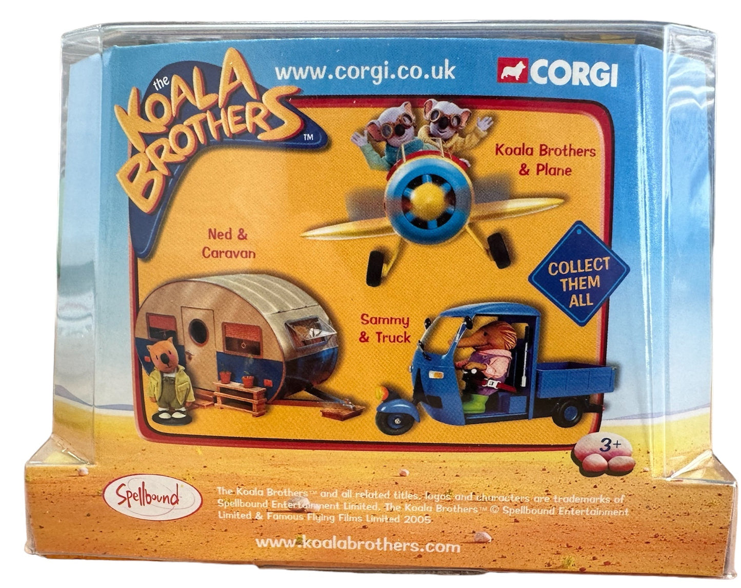 Vintage 2005 Corgi The Koala Brothers - Sammys Van Die-Cast Model Delivery Truck With Sammy Figure And Petrol Pump - Brand New Shop Stock Room Find
