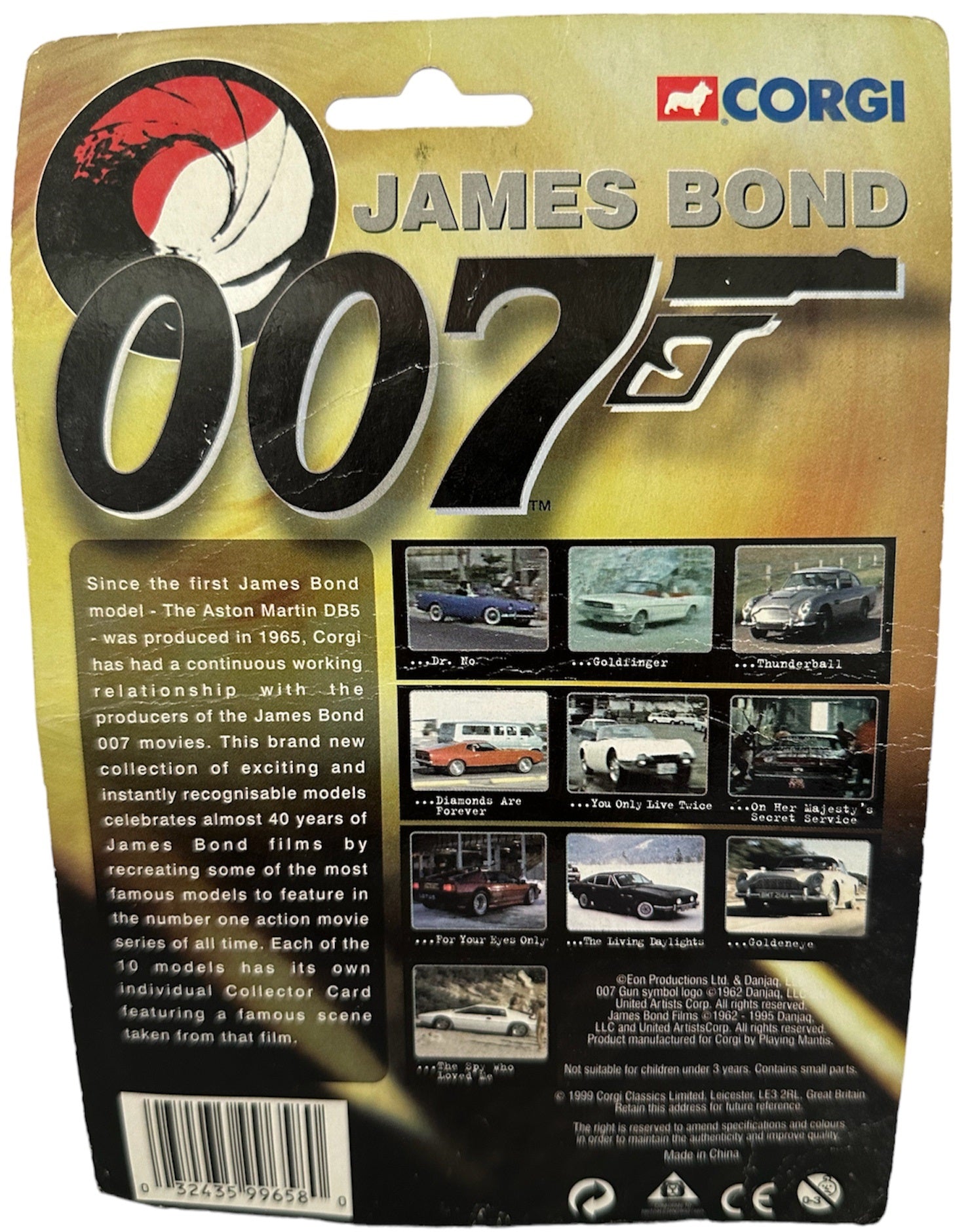 Vintage 1999 Corgi James Bond 007 - The Living Daylights - Aston