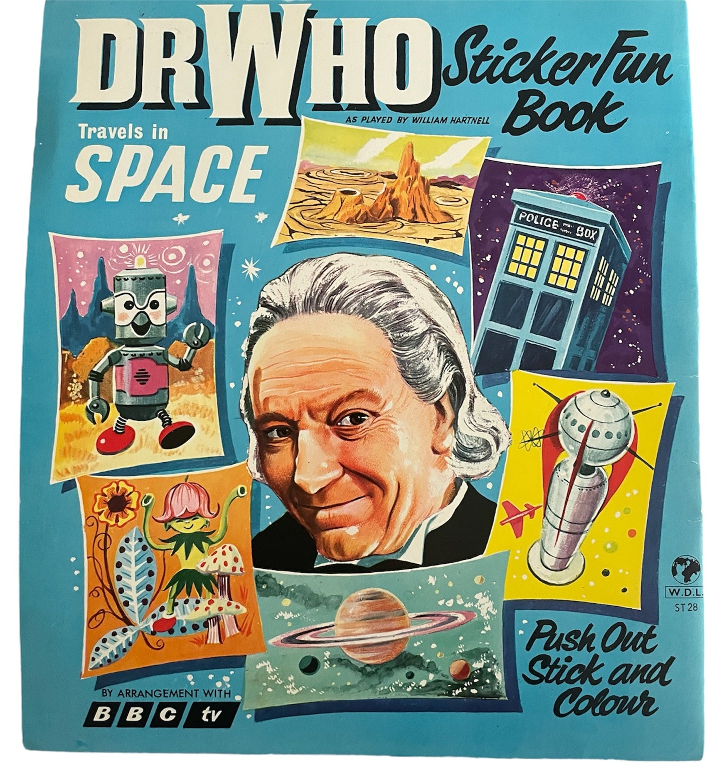 Vintage World Distributors 1966 Ultra Rare Dr Who Travels In Space Sticker Fun Book - Fantastic Condition - Ultra Rare Item.