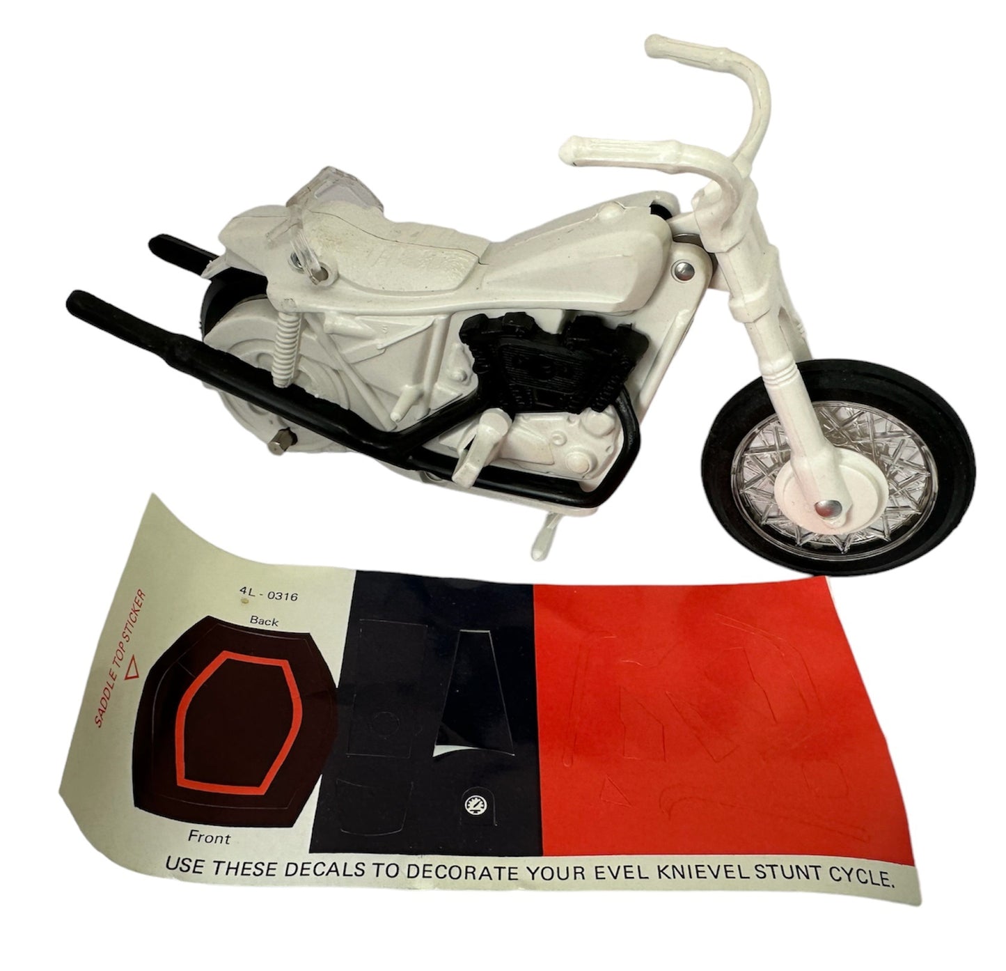 Vintage Ideal 1973 Evel Knievel King Of The Stuntmen Stunt Cycle Bike Complete With Evel Knievel Figure And Gyro Energizer - Mint In Box - Unsold Shop Stock