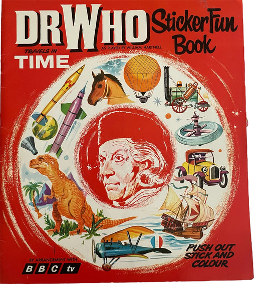 Vintage World Distributors 1966 Ultra Rare Dr Who Travels In Time Sticker Fun Book - Fantastic Condition - Ultra Rare Item.