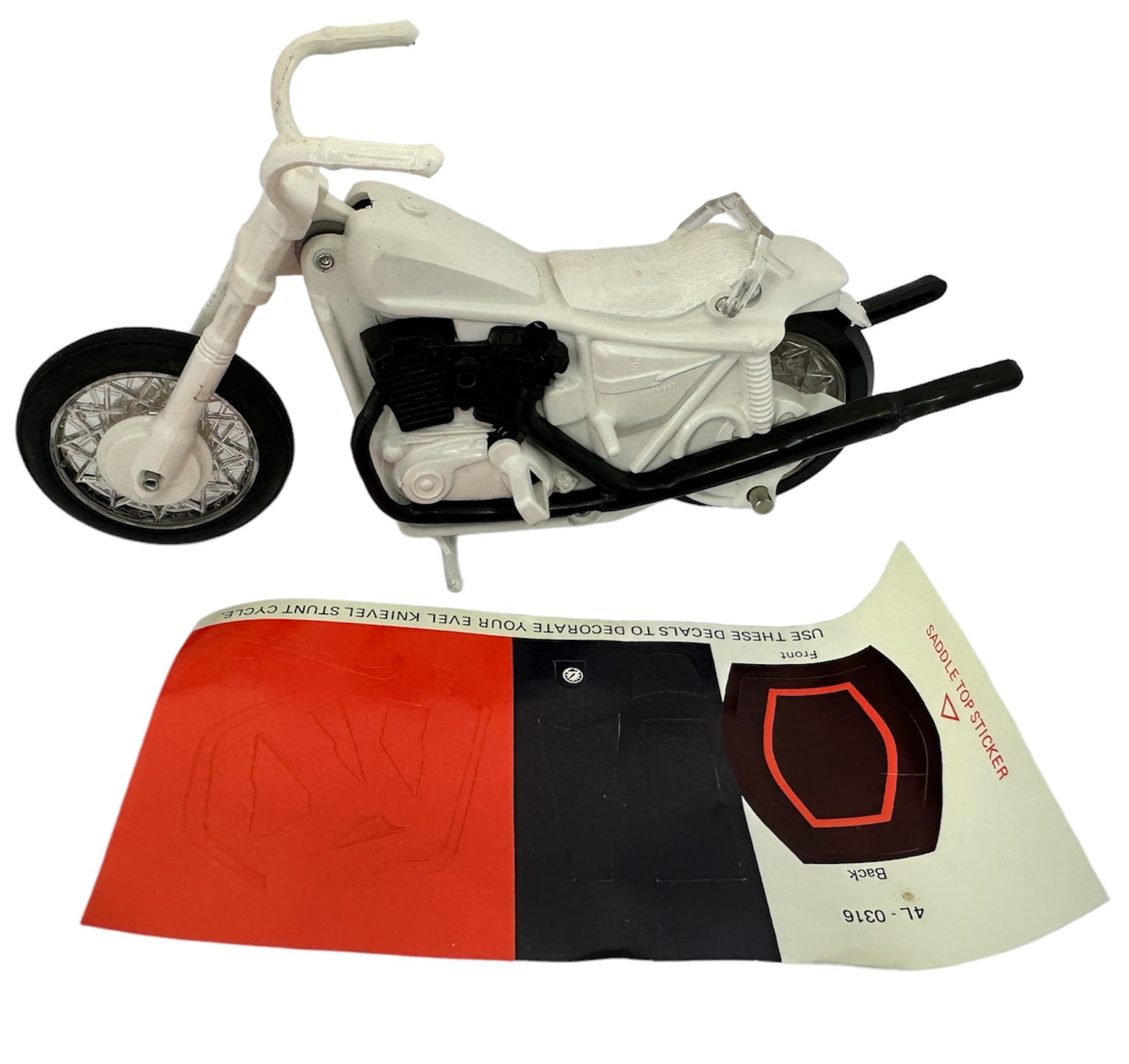 Vintage Ideal 1973 Evel Knievel King Of The Stuntmen Stunt Cycle Bike Complete With Evel Knievel Figure And Gyro Energizer - Mint In Box - Unsold Shop Stock