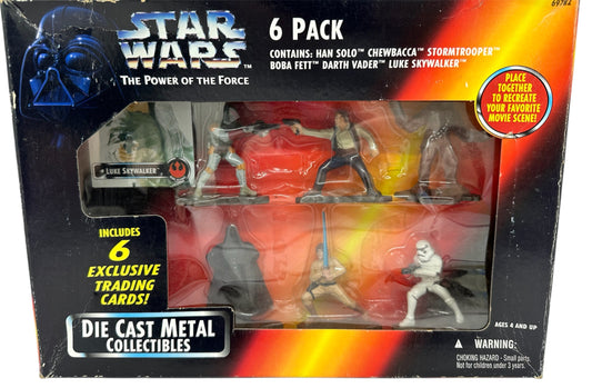 Vintage Kenner 1995 Star Wars The Original Trilogy 2 1/2 Inch Die Cast Metal Six Figure Pack - Brand New Factory Sealed Shop Stock Room Find