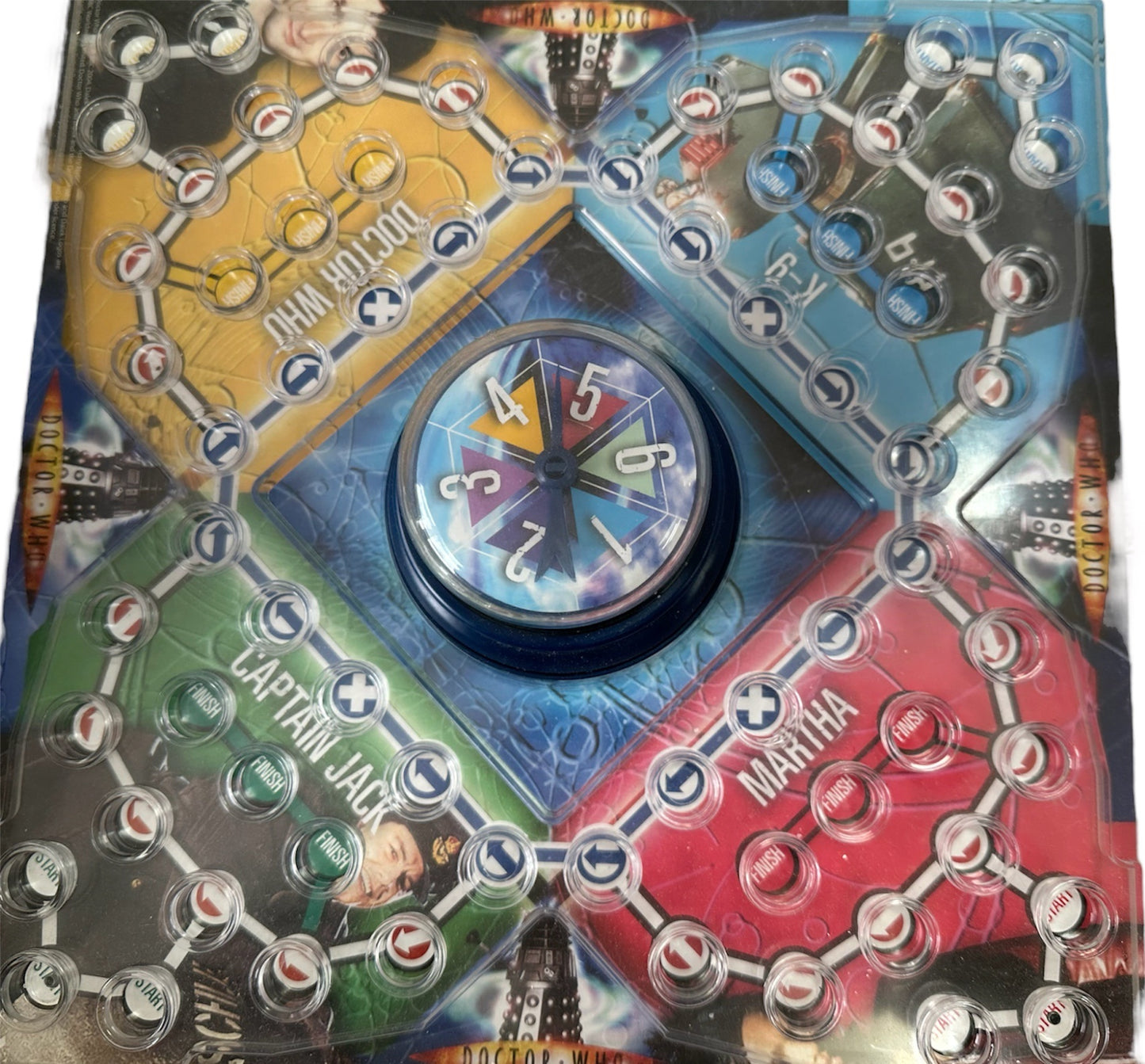 Vintage 2008 Doctor Dr Who And The Dalek Spinomatic Board Game - Former Shop Counter Display Set