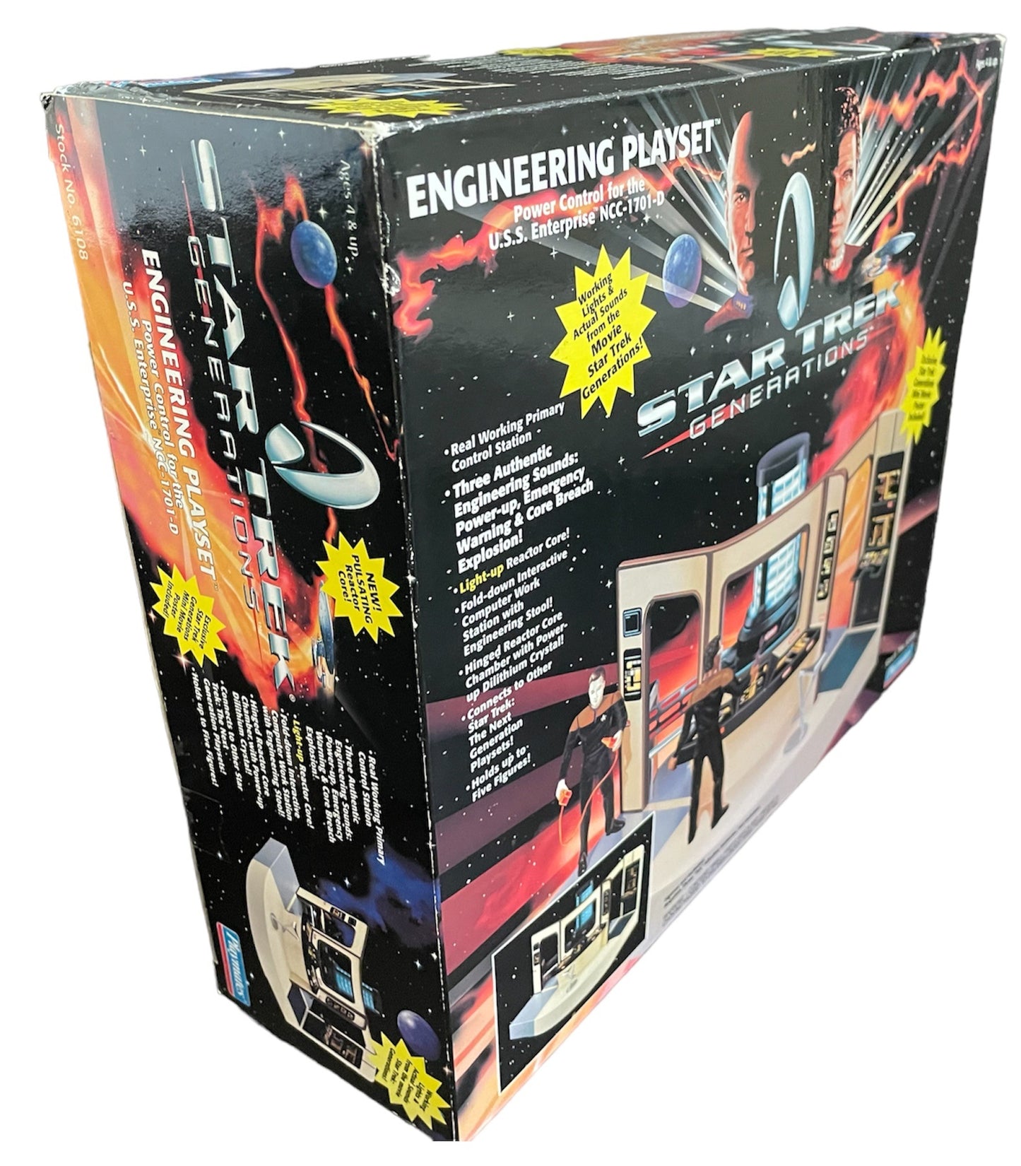 Vintage Playmates 1994 Star Trek Generations Engineering Action Playset With Authentic Lights And Sounds From The Movie - Demonstration Model