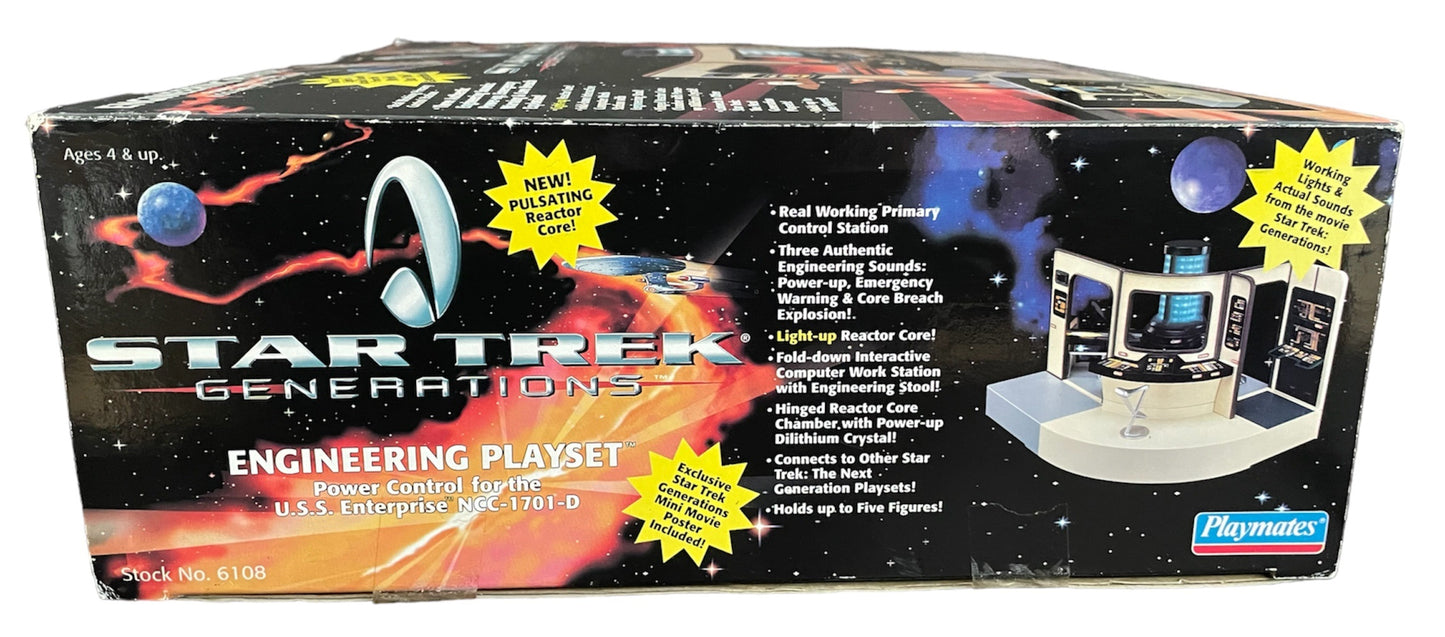 Vintage Playmates 1994 Star Trek Generations Engineering Action Playset With Authentic Lights And Sounds From The Movie - Demonstration Model