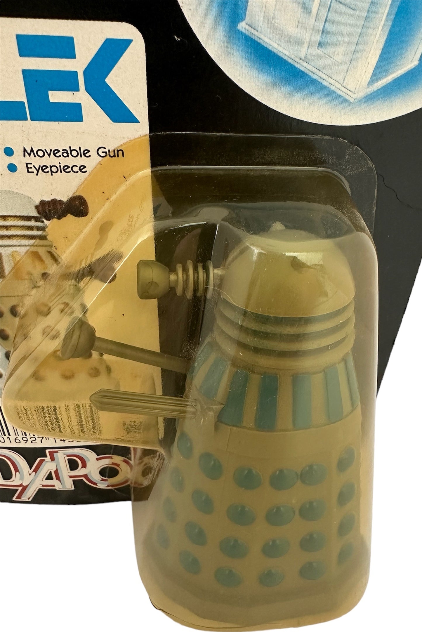 Vintage Dapol 1987 Doctor Dr Who Grey & Blue Dalek Action Figure - Mint On Card - Shop Stock Room Find