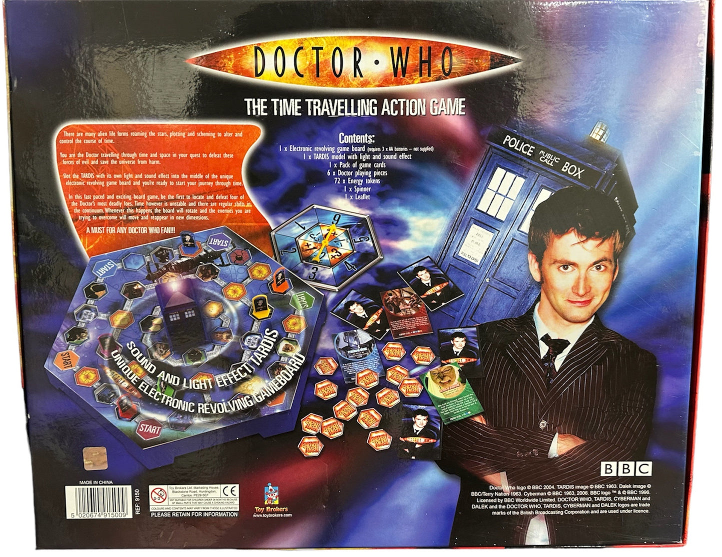 Vintage 2006 Doctor Dr Who The Time Travelling Action Board Game - Former Shop Counter Display Item
