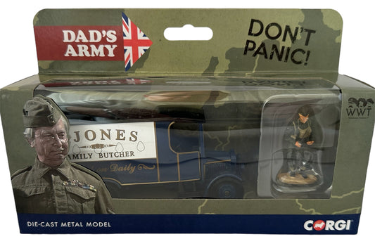 Vintage 2000 Dads Army Corgi Classic's Thornycroft Van Die Cast Replica with Mr Jones figure - Brand New Shop Stock Room Find (Copy)