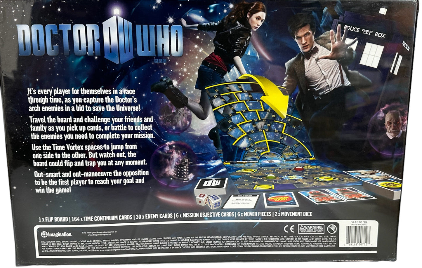 Vintage Imagination 2010 Doctor Dr Who The Time Wars Family Board Game - Factory Sealed Shop Stock Room Find.