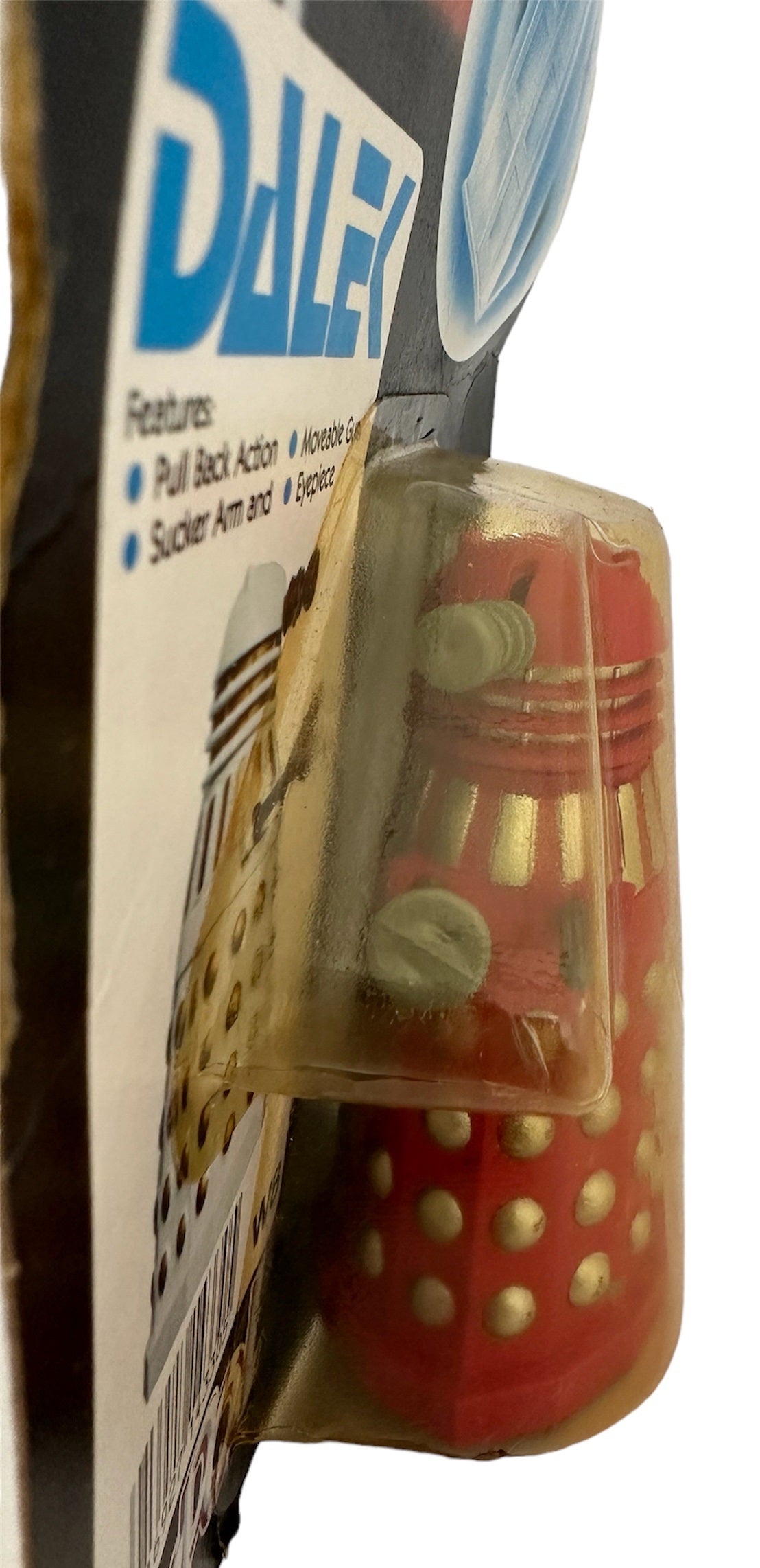 Vintage Dapol 1987 Doctor Dr Who Red And Gold Dalek Action Figure - Mint On Card - Shop Stock Room Find