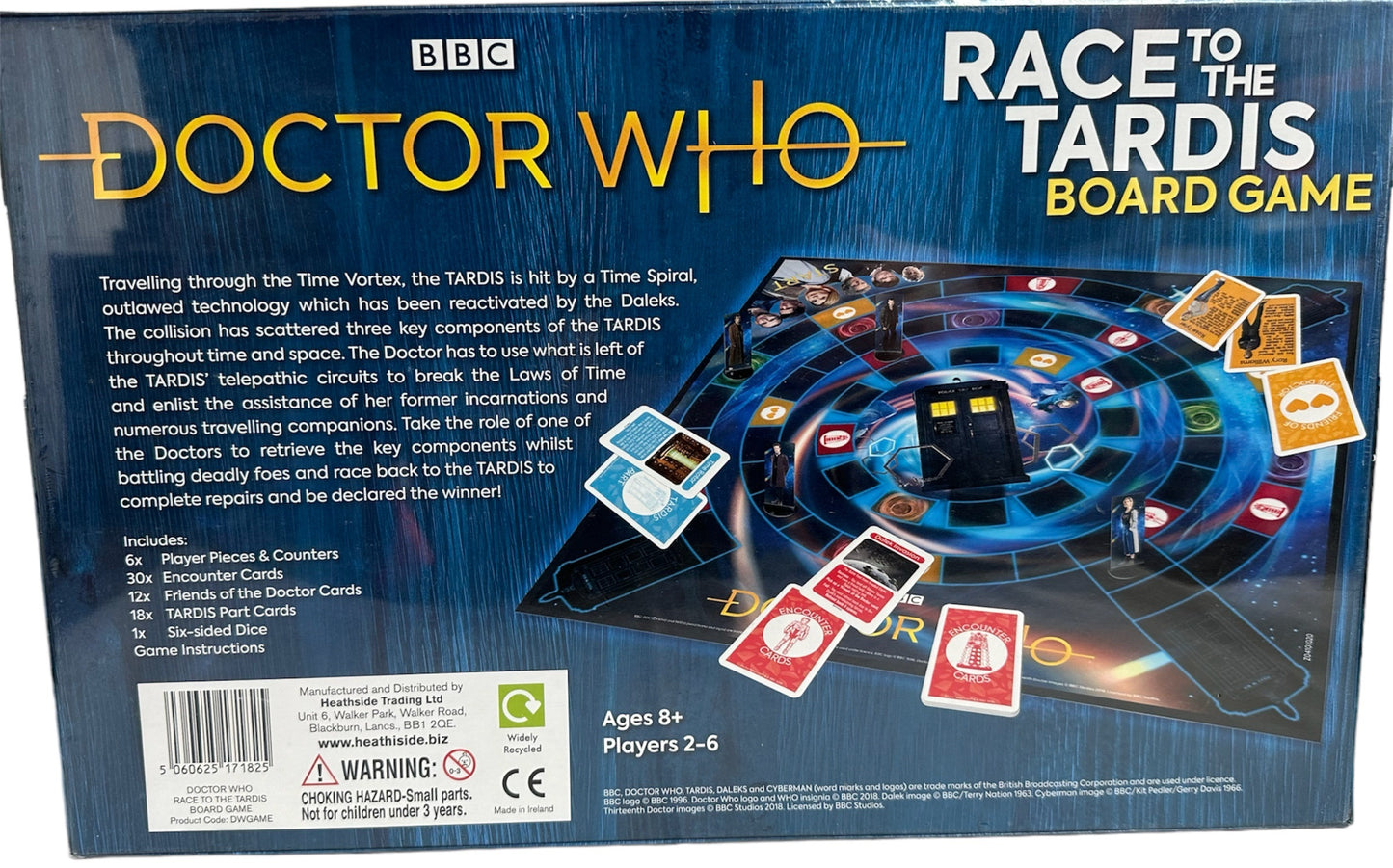 Heathside 2018 Doctor Dr Who Race To The Tardis Board Game - Factory Sealed Shop Stock Room Find