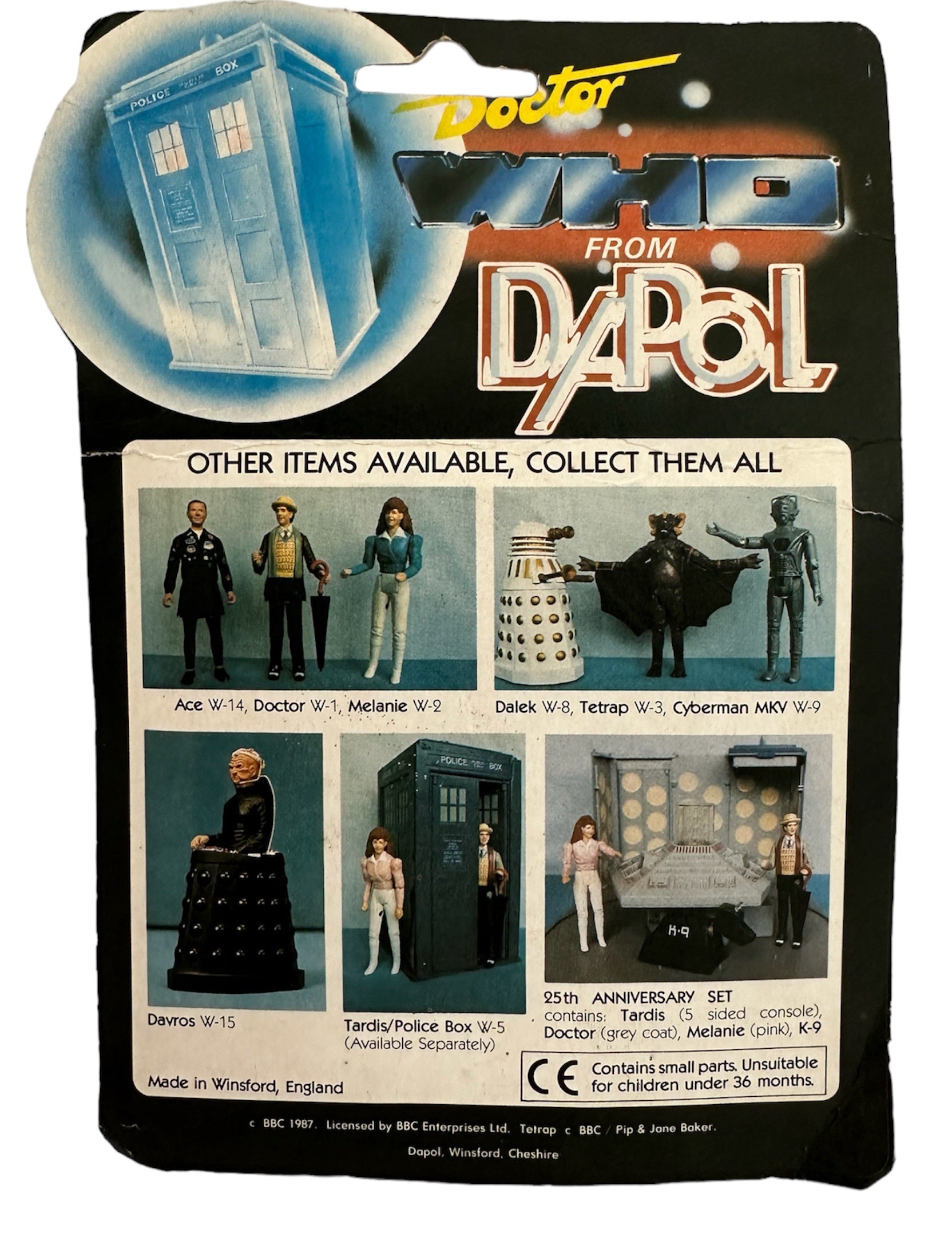 Vintage Dapol 1987 Doctor Dr Who White And Gold Dalek Action