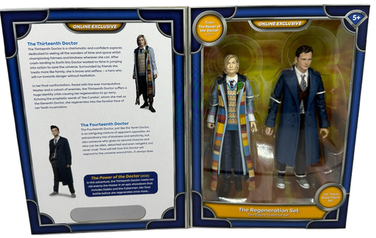 Dr Who 2002 The Power Of The Doctor - Regeneration Limited Edition Collectors Series Action Figure Set - 13th And 14th Doctors - Brand New Factory Sealed