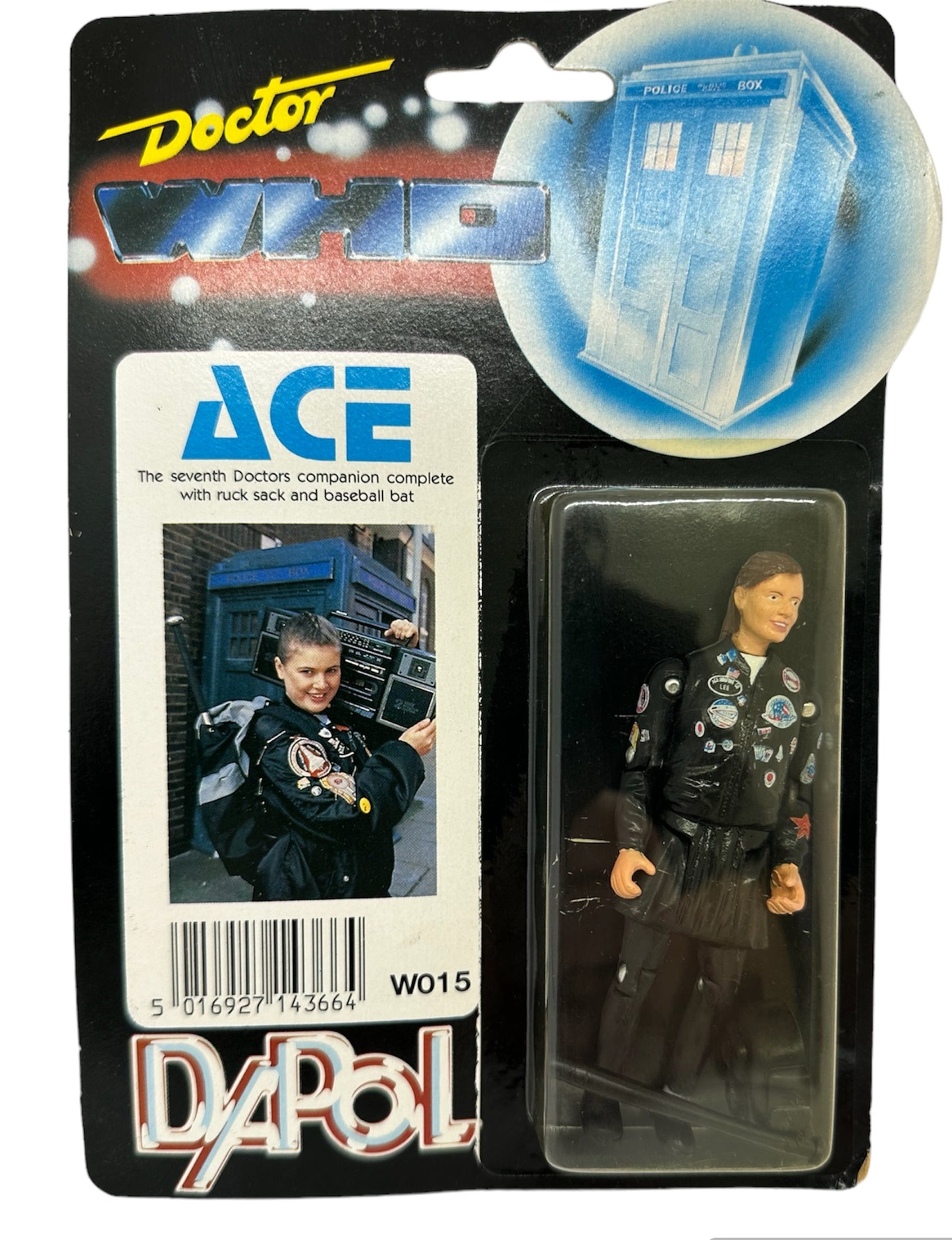 Vintage Dapol 1987 Doctor Dr Who Classic Ace Action Figure - Mint On Card - Shop Stock Room Find