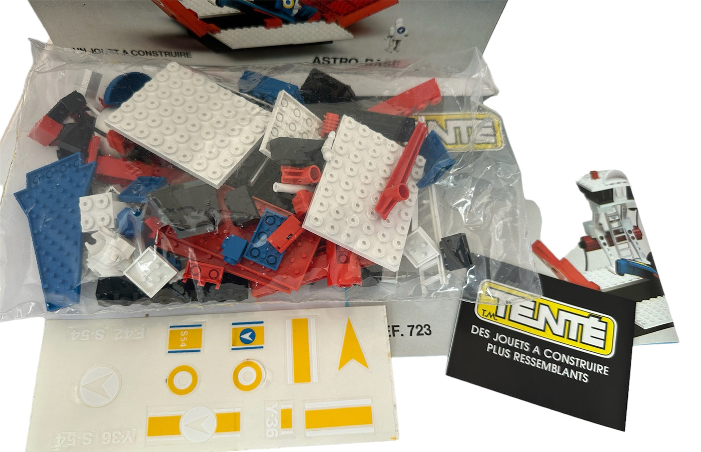 Vintage 1970's Tente Astro Base Building Blocks Toy Set No. 590723 - A Construction Set By Denys Fisher - Factory Sealed Shop Stock Room Find