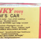 Vintage 1967 Gerry Andersons Joe 90 Dinky Toys Number 108 Sam Loover Sam's Car Diecast Replica Vehicle With Pull Back And Go Action - With Reproduction Display Plinth & Box
