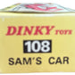 Vintage 1967 Gerry Andersons Joe 90 Dinky Toys Number 108 Sam Loover Sam's Car Diecast Replica Vehicle With Pull Back And Go Action - With Reproduction Display Plinth & Box