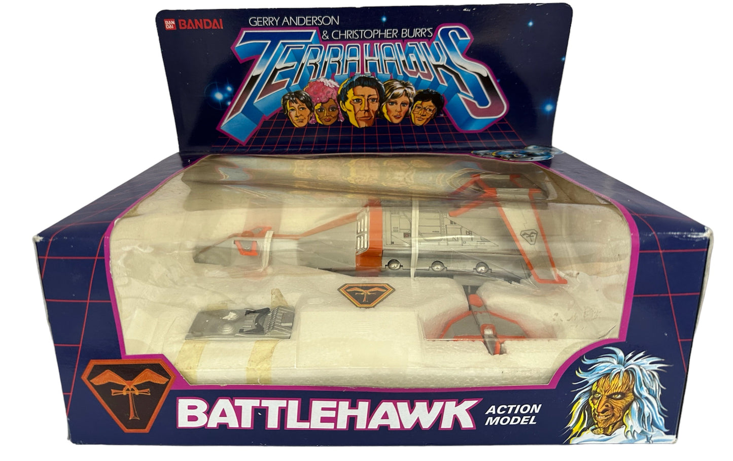 Vintage Bandais 1983 Gerry Anderson &amp; Christopher Burrs Terrahawks BattleHawk Action Model - In The Original Box - Shop Stock Room Find