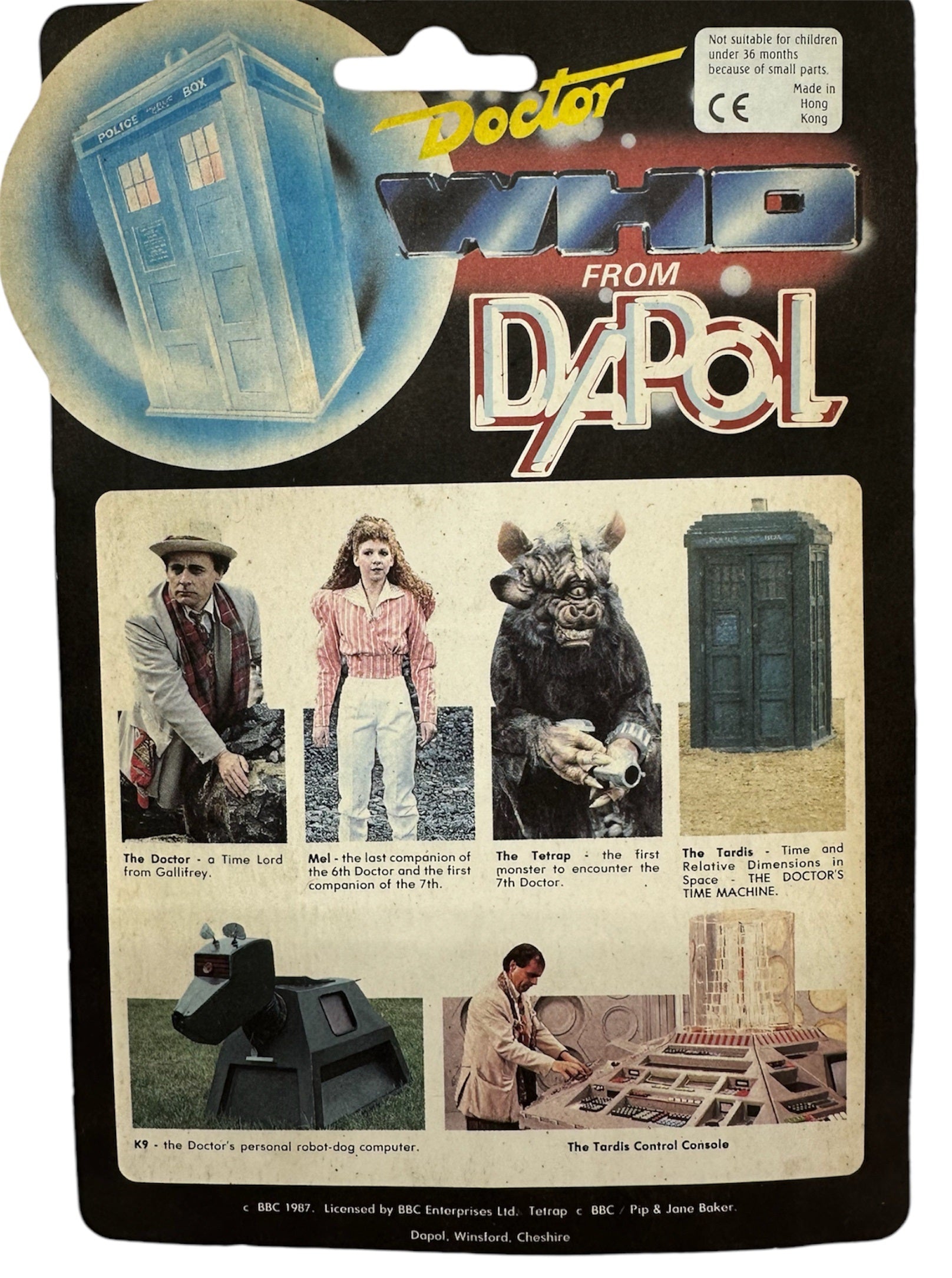 Vintage Dapol 1987 Dr Who Classic 7th Doctor Action Figure - Mint