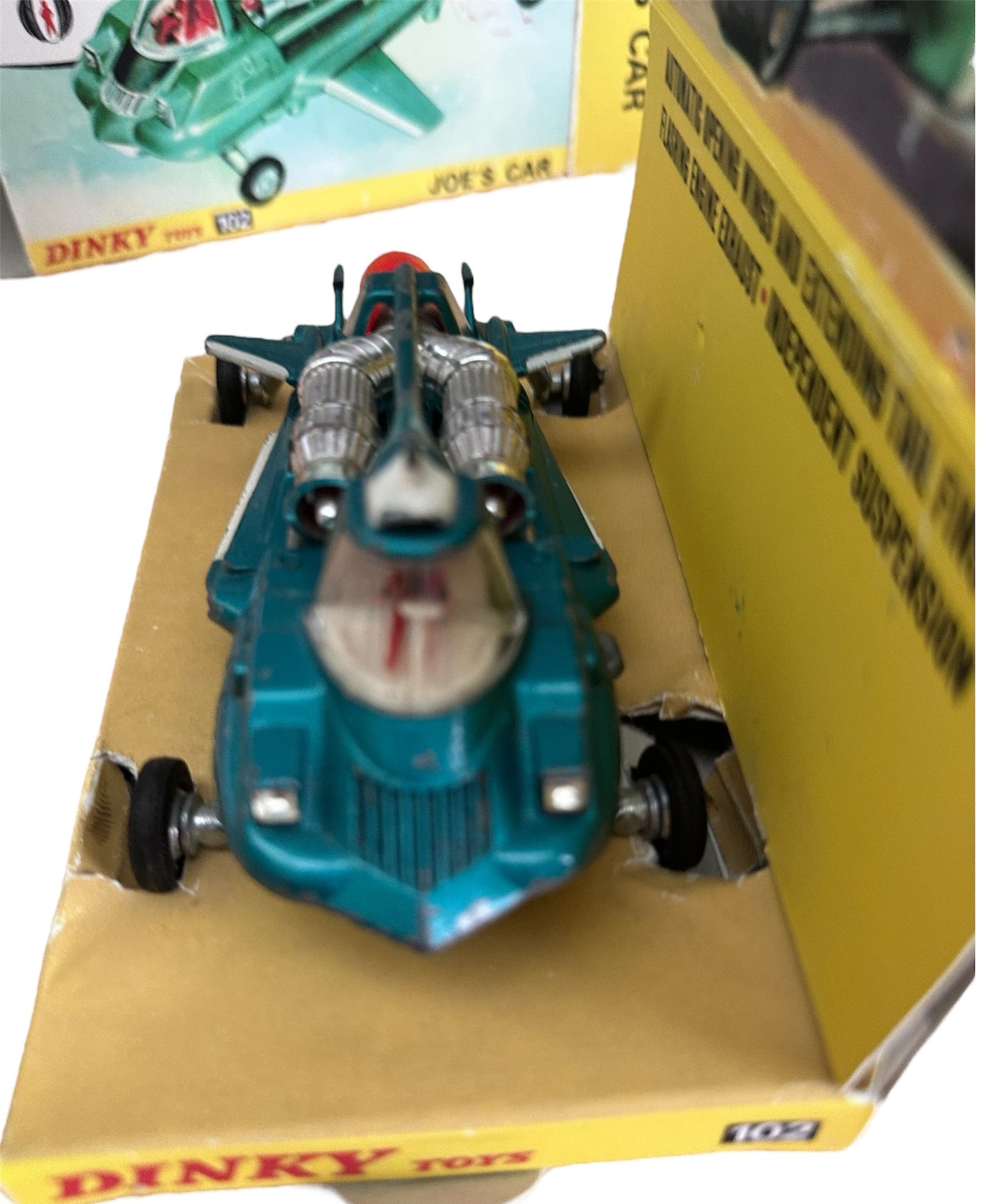 Vintage 1967 Gerry Andersons Dinky Toys 102 Joe 90 Joe's Car In The Original Box With Display Plinth
