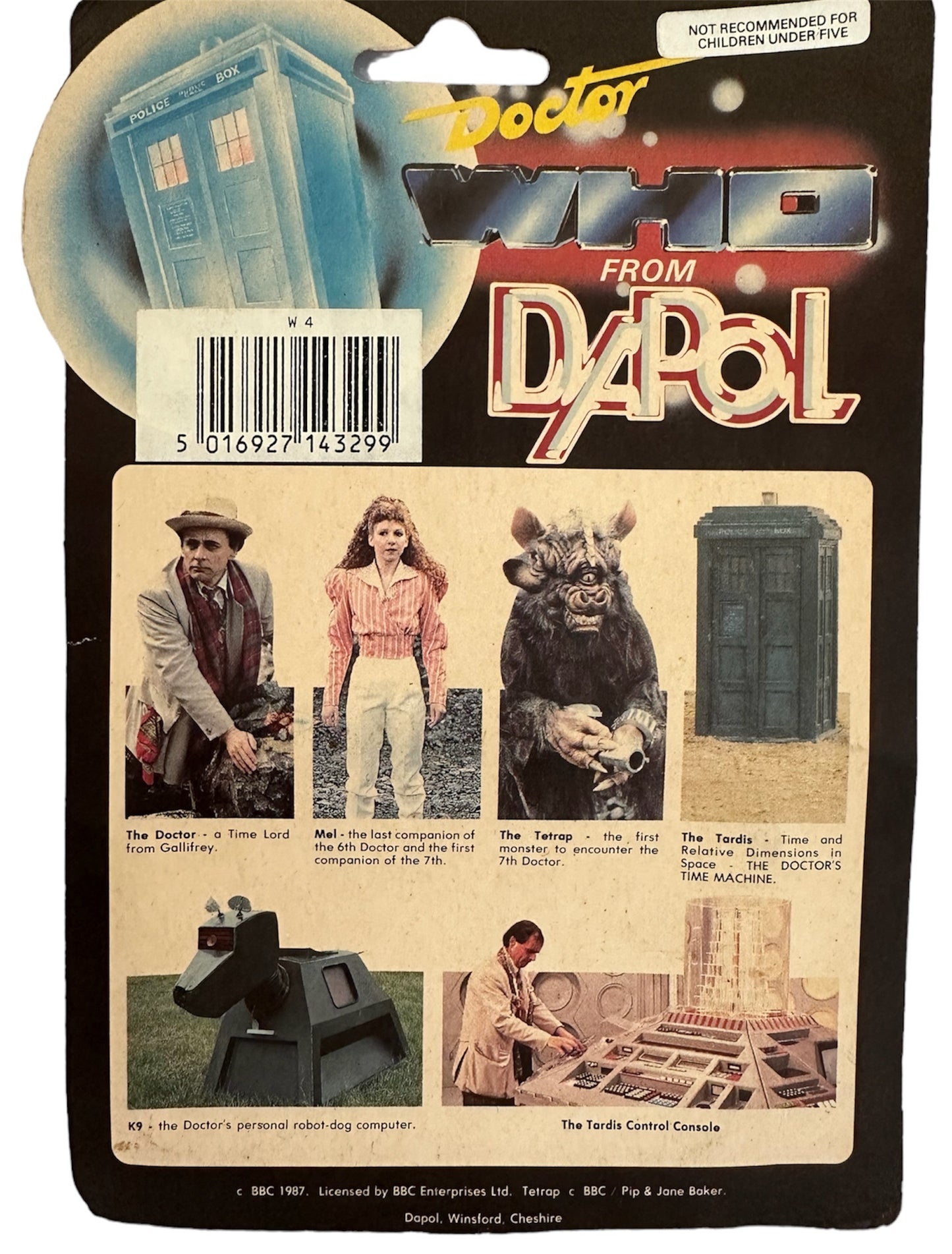Vintage Dapol 1987 Doctor Dr Who Classic K9 The Doctors Personal Robot Dog Computer Action Figure - Mint On Card - Shop Stock Room Find.