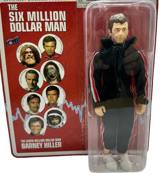 Vintage Biff Bang Pows 2014 - The Six Million Dollar Man Barney Hiller The 7 Million Dollar Man 8 Inch Mego Style Action Figure - Brand New Factory Sealed Shop Stock Room Find