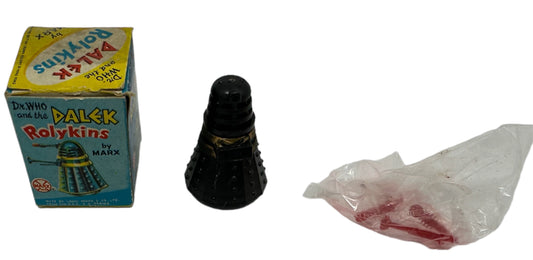 Vintage Louis Marx 1965 Doctor Dr Who And The Daleks Black Dalek Rolykins In Original Box