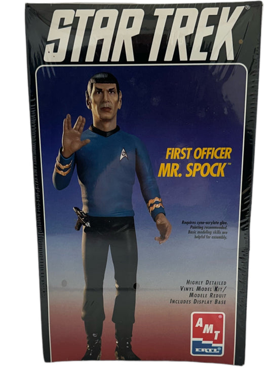 Vintage AMT/ERTL Star Trek The Original Series - First Officer Mr Spock Highly Detailed Special Collectors Edition Vinyl Model Kit - Factory Sealed Shop Stock Room Find