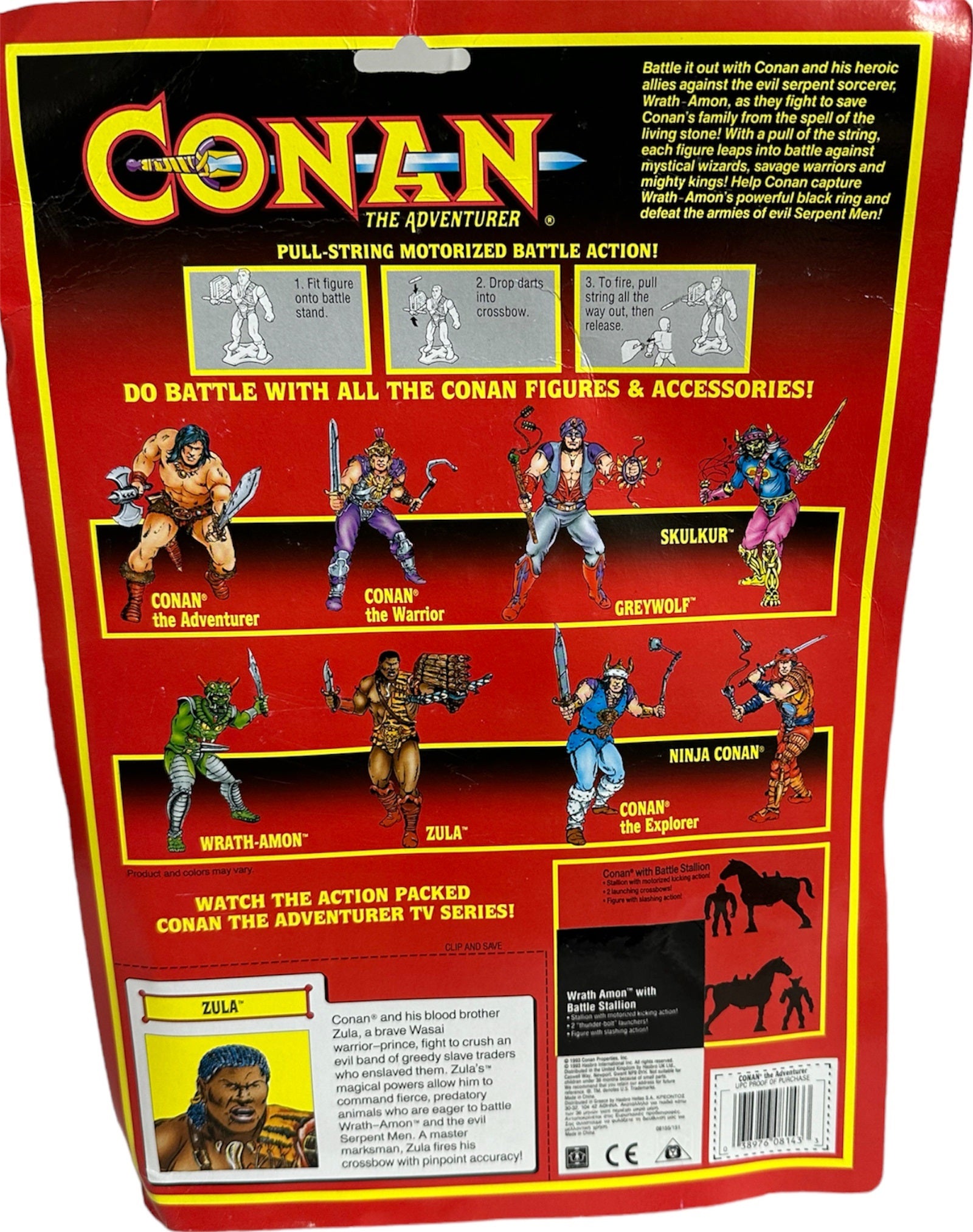 Vintage 1993 Conan The Adventurer - Zula 8 Inch Collectors Series