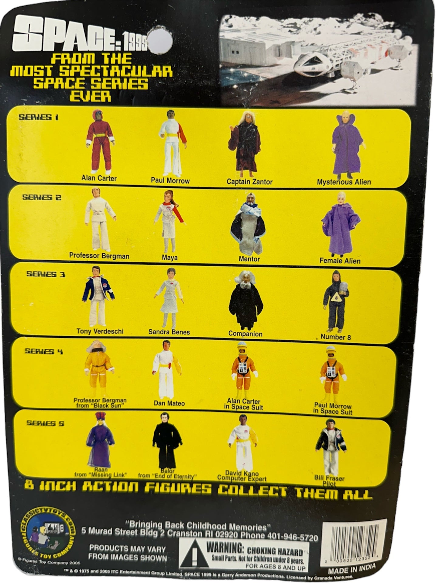 Vintage 2005 Gerry Andersons Space 1999 Mego Style Balor - From The Episode End Of Eternity - 8" Action Figure - Factory Sealed Shop Stock Room Find