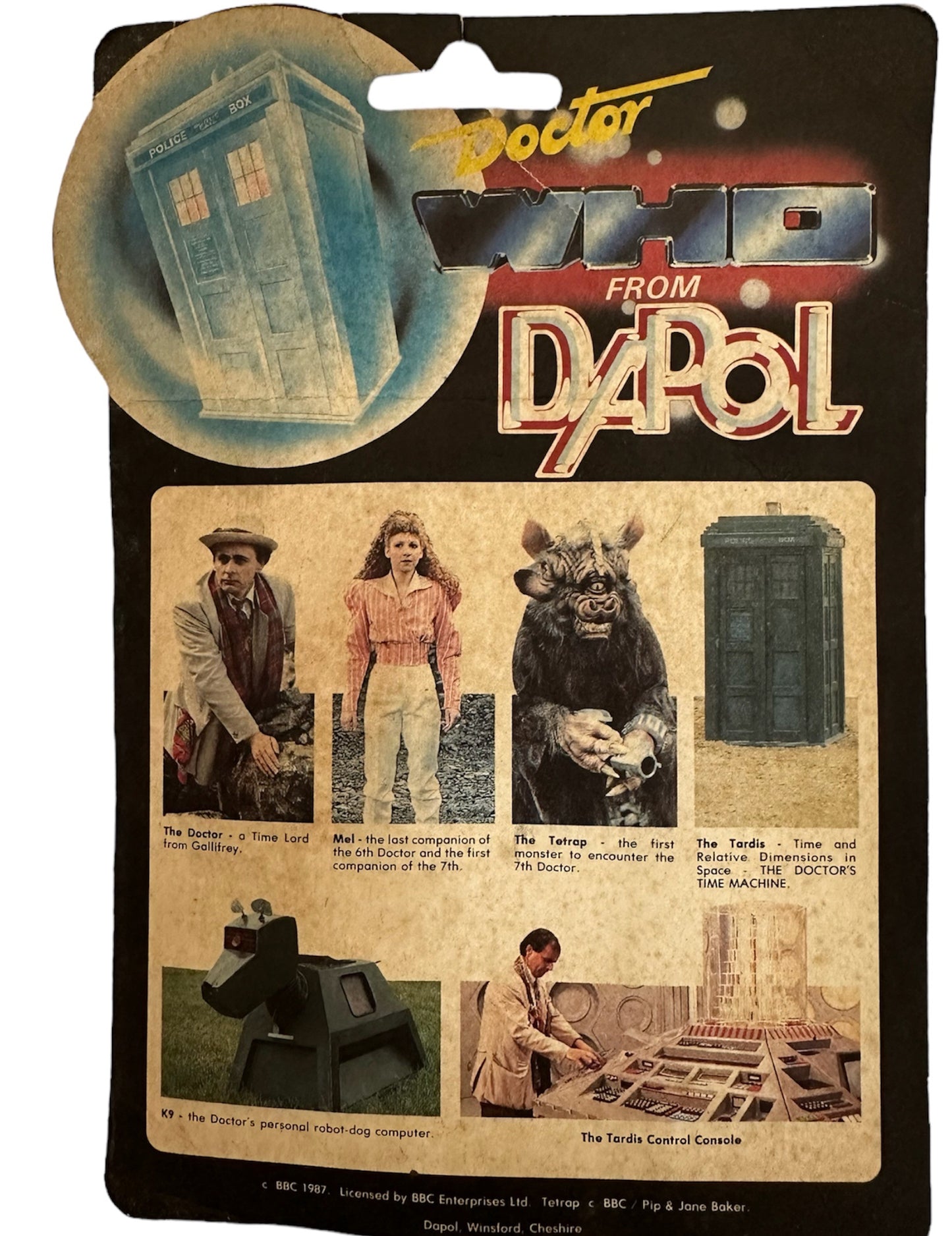 Vintage Dapol 1987 Doctor Dr Who Classic Tetrap Action Figure - Mint On Card - Shop Stock Room Find