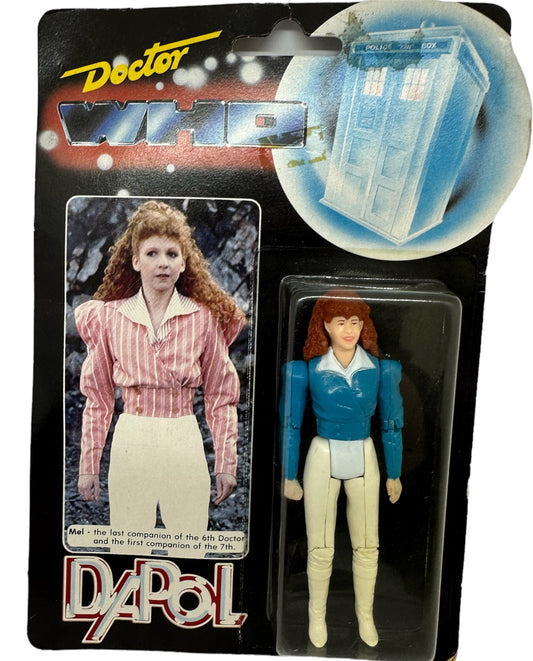 Vintage Dapol 1987 Doctor Dr Who Classic Mel Bush In Blue Shirt Action Figure - Mint On Card - Shop Stock Room Find