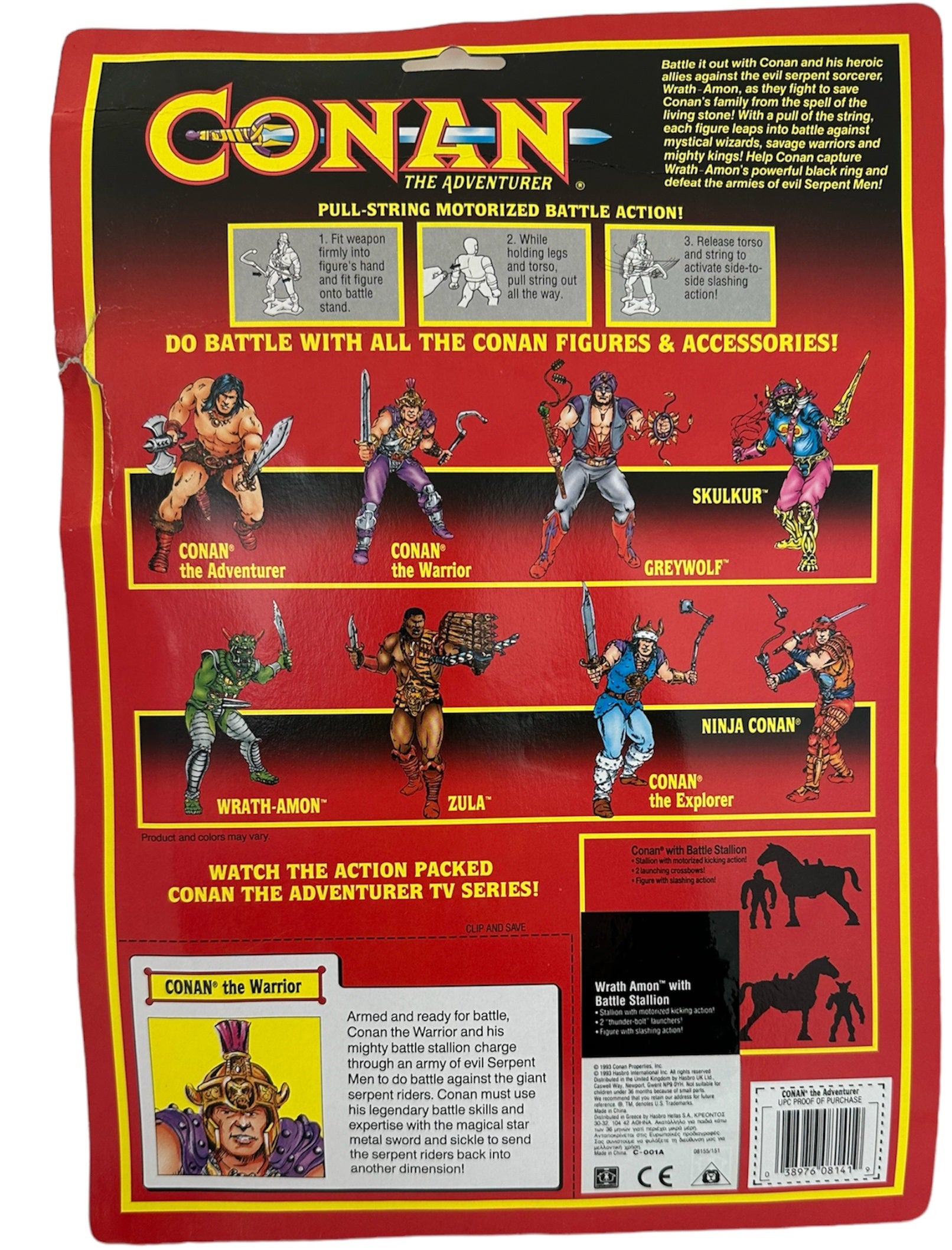 Vintage 1993 Conan The Adventurer - Conan The Warrior 8 Inch